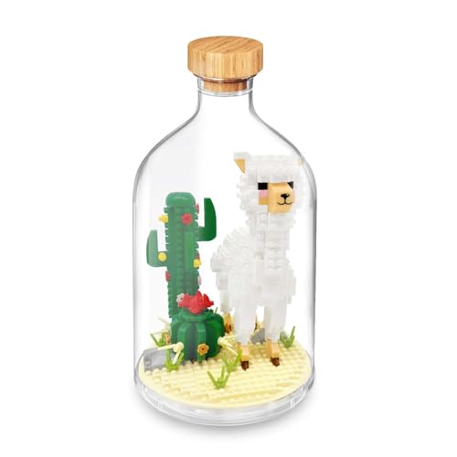 SYMIBRICK Mini Tiere Bausteine Sets, Niedliches Alpaka Bauset Tierfiguren für Büro Home Decor, Micro Mini Bricks Kreative Geburtstagsgeschenke für Erwachsene ab 14 Jahren von SYMIBRICK