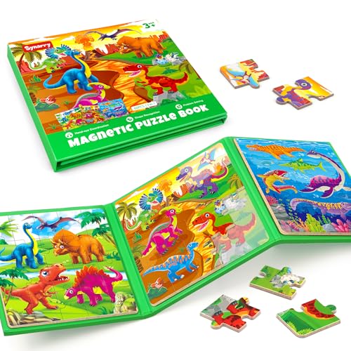 SYNARRY Dinosaurier Magnetische Puzzles für Kleinkinder 3-5, 20 Stück Reisepuzzles für Kleinkinder 2-4, Auto Flugzeug Road Trip Aktivitäten Magnet Spiele Spielzeug für 3 4 5 6 Jahre alte Kinder Jungen SYNARRY Dinosaurier Magnetische Puzzles für Kleinkinder 3-5, 20 Stück Reisepuzzles für Kleinkinder 2-4, Auto Flugzeug Road Trip Aktivitäten Magnet Spiele Spielzeug für 3 4 5 6 Jahre alte Kinder Jungen von SYNARRY