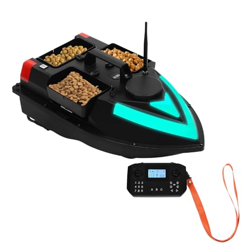 SYNCMH Futterboot Köderboot mit GPS, 500m Fernsteuerung, Automatische Rückkehr und Fixed-Point Cruising, 1.1lbs KöderboxAngelköderboot für Karpfenfischen und Angeln SYNCMH Futterboot Köderboot mit GPS, 500m Fernsteuerung, Automatische Rückkehr und Fixed-Point Cruising, 1.1lbs KöderboxAngelköderboot für Karpfenfischen und Angeln von SYNCMH