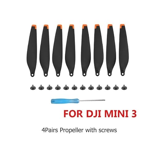 SYNZPLHG Geräuscharme Requisiten for M-ini 4 Pro-Propeller, Ersatz for M-ini 3 Pro Wing Blade, leichte Ventilatoren, Mi-NI 4 Pro-Zubehör (Size : A 4Pair Orange) von SYNZPLHG