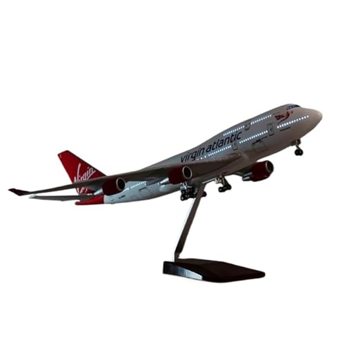 47 cm Für Atlantic 747 Großflugzeugmodell Spielzeug Luftfahrtmodellflugzeug Mit Lichtern Und Rädern Fahrwerk Druckgussflugzeug Spielkits(Lights) von SYOEUR