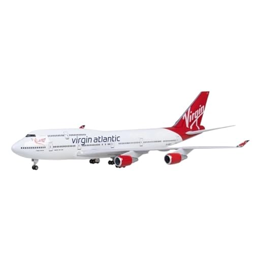47 cm Für Atlantic 747 Großflugzeugmodell Spielzeug Luftfahrtmodellflugzeug Mit Lichtern Und Rädern Fahrwerk Druckgussflugzeug Spielkits(No Lights) von SYOEUR