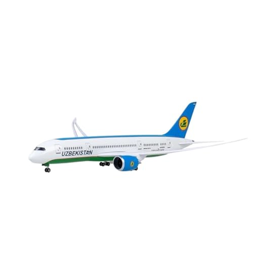 47 cm Für Uzbekistan Airways Flugzeugmodell B787 Dreamliner mit Lichtern und Rädern 1/130 Druckgussharz Modellflugzeugbausatz Spielkits(No Light) von SYOEUR