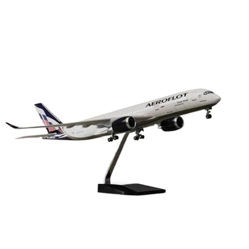 47 cm Modellflugzeug im Maßstab 1/142 für Russland A350 Luftfahrtflugzeugmodell mit Lichtern und Rädern Druckguss-Flugzeugbausatz aus Kunstharz Spielkits(Lights) von SYOEUR