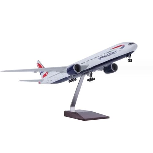 47 cm Modellflugzeug im Maßstab 1/157 für British Airways B777 mit Lichtern und Rädern, Fahrwerk, fertiges Flugzeugmodell aus Druckgussharz Spielkits(No Light) von SYOEUR