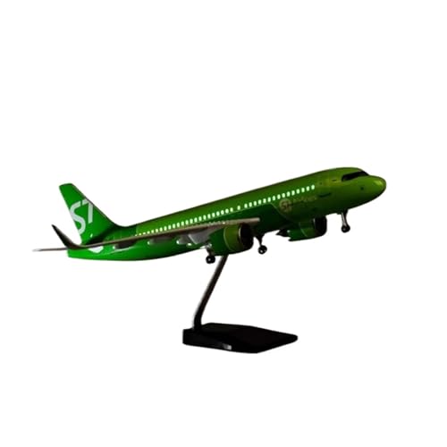 47 cm Modellflugzeug im Maßstab 1 80 A320NEO A320 NEO für Sibirien S7 Luftfahrtflugzeugmodell Spielzeug Lichter und Räder Fahrwerk Druckgussflugzeug Spielkits(Lights) von SYOEUR