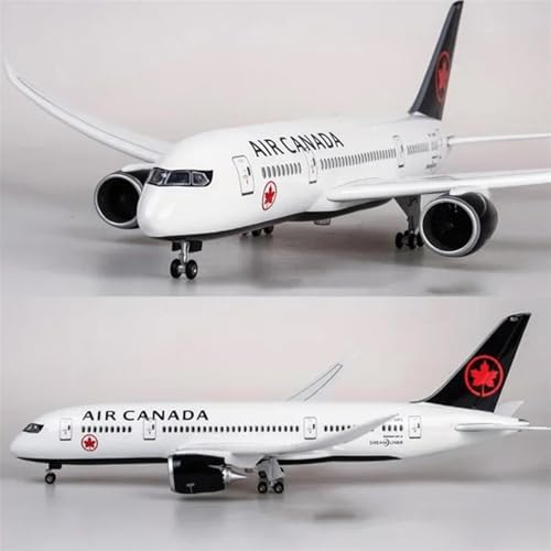 Modellflugzeug im Maßstab 1/130 für Air Canada B787 Dreamliner-Modell mit Lichtern und Rädern, Flugzeugmodell aus Druckgussharz, 43 cm Spielkits(No Light) von SYOEUR