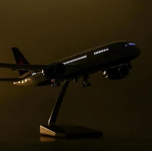 Modellflugzeug im Maßstab 1/130 für Air Canada B787 Dreamliner-Modell mit Lichtern und Rädern, Flugzeugmodell aus Druckgussharz, 43 cm Spielkits(with Light) von SYOEUR