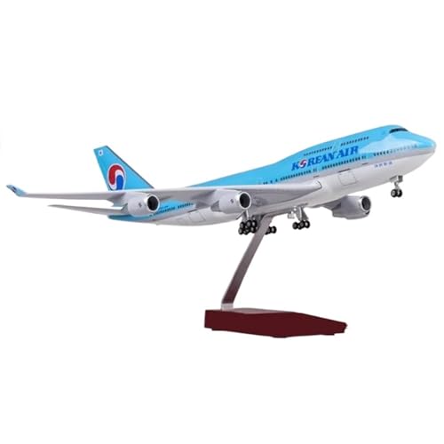 Modellflugzeug im Maßstab 1 150 für B747-400 Korean Air International, Modell mit Lichtern und Rädern, Druckguss-Flugzeugmodellbausatz, 47 cm Spielkits(No Light) von SYOEUR