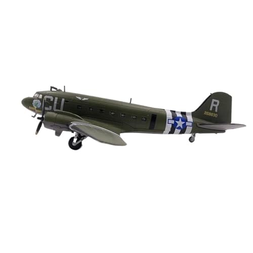SYOEUR 1:100 World for War II Douglas C47 Skytrain Transportflugzeug, Druckguss-Metallflugzeug, Einzelflugzeugmodell Spielkits(C47 CU) von SYOEUR