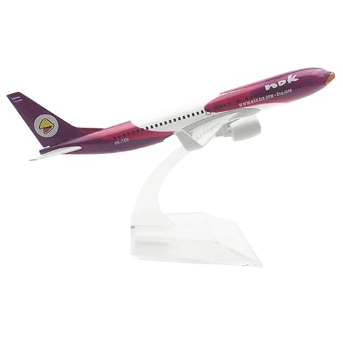 SYOEUR 16 cm Nok Air für Boeing 737 B737 Airlines Flugzeugmodell Legierung Metalldruckguss Modellflugzeuge Flugzeuge Spielkits(Purple) von SYOEUR