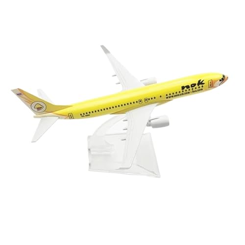 SYOEUR 16 cm Nok Air für Boeing 737 B737 Airlines Flugzeugmodell Legierung Metalldruckguss Modellflugzeuge Flugzeuge Spielkits(Yellow) von SYOEUR
