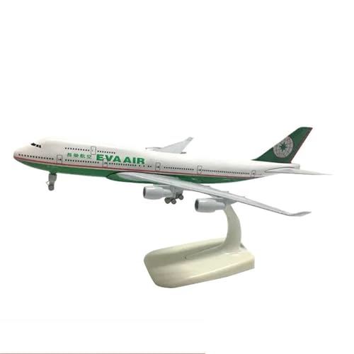 SYOEUR 20 cm für Boeing 747-Flugzeugmodellflugzeug-Modellflugzeugmodell aus Druckgussmetall im Maßstab 1:300 Spielkits(Eva Air B747) von SYOEUR