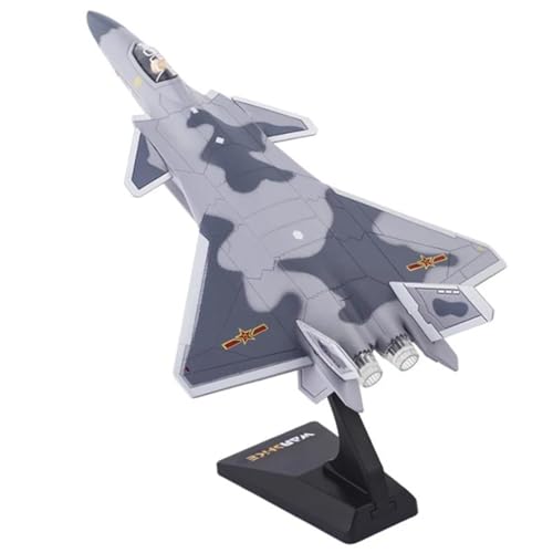 SYOEUR Für J-20 Legierung Stealth Fighter Flugzeug Modell Simulation Metall Kämpfer Schlacht Spielkits(Black Retail Box) von SYOEUR