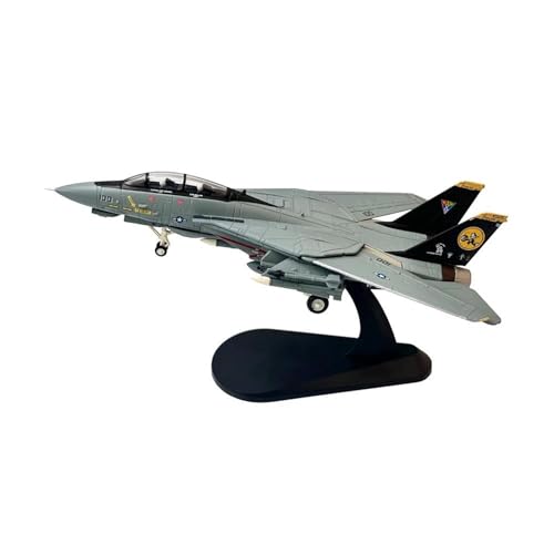 SYOEUR Maßstab 1:100 für Grumman F14 F-14B Jolly Rogers VF-103 Kampfflugzeug, Metallspielzeug, Druckguss-Flugzeugmodell Spielkits(F-14D HH) von SYOEUR