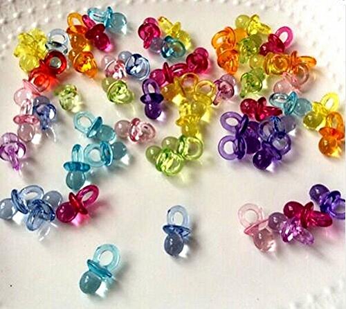 CHSYOO 100 x Mini Deko Schnuller Set, Konfetti Tischdeko Confetti Streudeko Mitgebsel Geschenk für Taufe Babyshower Babyparty Hochzeit Geburtstag Kinder Party, Mischfarben CHSYOO 100 x Mini Deko Schnuller Set, Konfetti Tischdeko Confetti Streudeko Mitgebsel Geschenk für Taufe Babyshower Babyparty Hochzeit Geburtstag Kinder Party, Mischfarben von CHSYOO