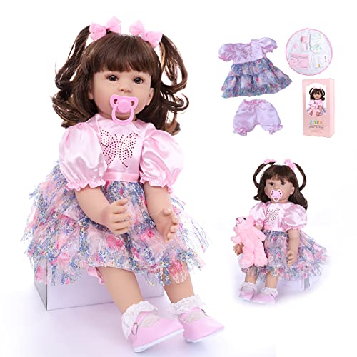 SYP Reborn Baby Mädchen 24 Zoll 60cm Reborn Puppon Lebensecht Weiche Vinyl Silikon Neugeborene Reborn Baby Puppe Echt Aussieht wie Echtes Baby, Nettes Neugeborenes Spielzeug Geschenk Für Kinder SYP Reborn Baby Mädchen 24 Zoll 60cm Reborn Puppon Lebensecht Weiche Vinyl Silikon Neugeborene Reborn Baby Puppe Echt Aussieht wie Echtes Baby, Nettes Neugeborenes Spielzeug Geschenk Für Kinder von SYP