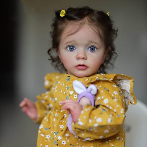 SYP 55cm Reborn Puppe – Realistische Silikon-Babypuppe, Weiches Neugeborenen-Spielzeug, Lebensechtes Süßes Mädchen, mit Zubehör Perfekt für Sammler und Geschenke SYP 55cm Reborn Puppe – Realistische Silikon-Babypuppe, Weiches Neugeborenen-Spielzeug, Lebensechtes Süßes Mädchen, mit Zubehör Perfekt für Sammler und Geschenke von SYP