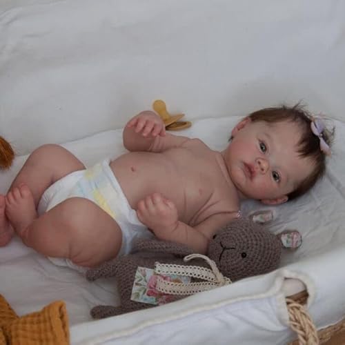 SYP Reborn Baby Lebensecht 48cm Anatomisch korrekte Ganzkörper Weiches vin-yl-Baby Puppen, Lebensechte Reborn Puppen Vollsilikon Wahre Größe eines Babys Geeignet für Kinder ab 3 Jahren von SYP