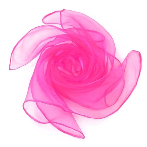 SYSUII Square Jongliertücher Tanz Tücher 12 Stück 45 x 45cm seidentücher Gymnastiktücher Jonglier Tücher Schals für Sensorisches Kindergarten Kindershow Party-Aktivitäten Zubehör-Rose #3 von SYSUII