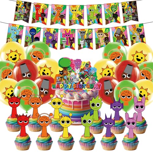 44pcs Geburtstagsdeko, Party Deko, Deko Geburtstag Kinder, Geburtstag Party Set Kinder, Tortendekoration Ballon Banner, Perfekt für Kindergeburtstagsfeiern 44pcs Geburtstagsdeko, Party Deko, Deko Geburtstag Kinder, Geburtstag Party Set Kinder, Tortendekoration Ballon Banner, Perfekt für Kindergeburtstagsfeiern von SYSYSYYASNL