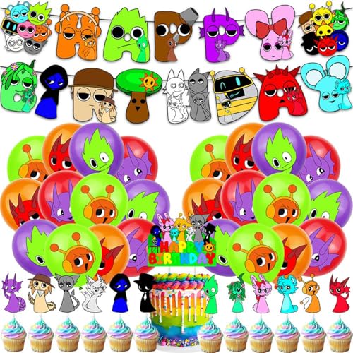 Geburtstag Deko,Geburtstag Party Deko,32pcs Ballon Party Dekoration,mit Banner,Luftballons,Cake Topper,für Kinder Geburtstagsfeier Geburtstag Deko,Geburtstag Party Deko,32pcs Ballon Party Dekoration,mit Banner,Luftballons,Cake Topper,für Kinder Geburtstagsfeier von SYSYSYYASNL