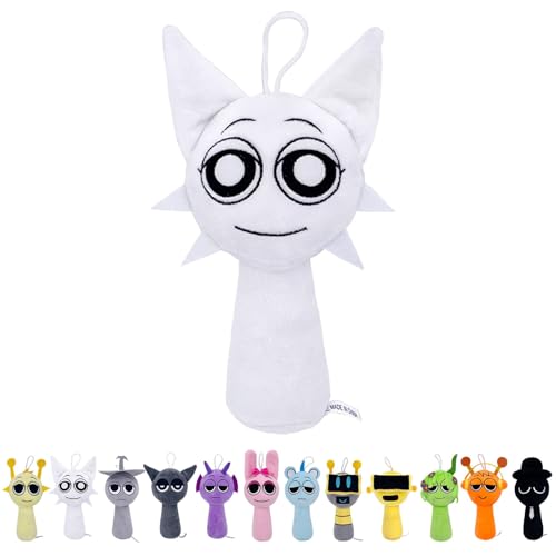 SYSYSYYASNL Plush Animal, 7.8-Inch Cute Plushies, Soft and Cuddly Plush for Halloween, Christmas, Valentine's Day, Birthday Gifts for Boys, Girls and Fans (White) von SYSYSYYASNL