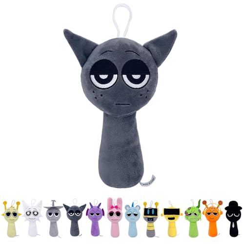 Plush Animal, 7.8-Inch Cute Plushies, Soft and Cuddly Plush for Halloween, Christmas, Valentine's Day, Plush Birthday Gifts for Boys, Girls and Fans (Gray) von SYSYSYYASNL