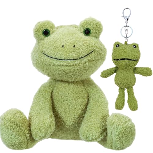 Frösche Kuscheltier Plüsch, Frösche Flauschiges Stofftier, Niedlich Kissenpuppe, Puppe Anime Frösche Spielzeug, Kuscheltier Puppe Geschenk für Kinder, Geburtstagsgeschenk, 2PCS von SYTTNUM