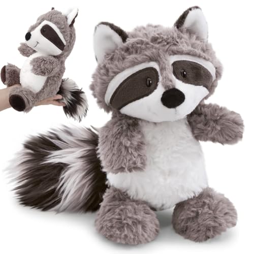 SYTTNUM 28cm Schmusetier Waschbär, Waschbär Plüschtier, Stofftier Waschbär, Kuscheltier Waschbär, Waschbär Plüsch Spielzeug für Wilde Tiere, Cartoon Anime Stofftier SYTTNUM 28cm Schmusetier Waschbär, Waschbär Plüschtier, Stofftier Waschbär, Kuscheltier Waschbär, Waschbär Plüsch Spielzeug für Wilde Tiere, Cartoon Anime Stofftier von SYTTNUM