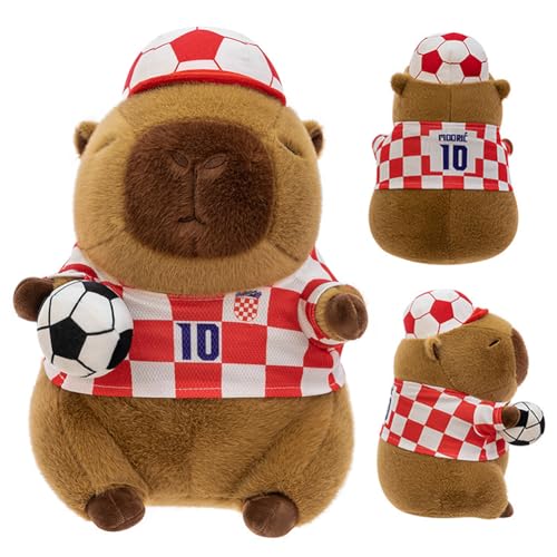 SYTTNUM Capbara Plüsch Spielzeug,Realistischer Weicher Fußball Capbara Spielzeug,Nette Capbara Puppe Simulation Capbara Gefüllte Tier Puppe,Capbara Puppe mit Fußball-25cm SYTTNUM Capbara Plüsch Spielzeug,Realistischer Weicher Fußball Capbara Spielzeug,Nette Capbara Puppe Simulation Capbara Gefüllte Tier Puppe,Capbara Puppe mit Fußball-25cm von SYTTNUM
