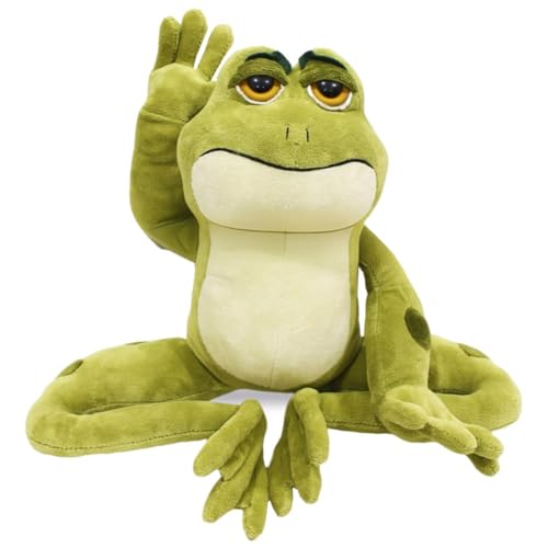 SYTTNUM Frosch Kuscheltier Kinder, Sitzender Plüschfrosch Dekoration, Langen Beinen Kuscheln Frosch Stofftier Gifts Für Kinder Girlfriend(Grün 22 cm) von SYTTNUM