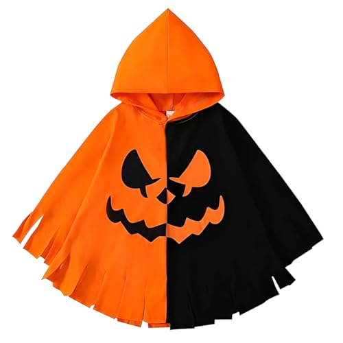 SYTTNUM Halloween Kostüm Umhang Kinder, Kürbis Kostüm, Kostüm Anzug Halloween Kürbiskostüm für Cosplay Party von SYTTNUM
