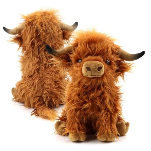 SYTTNUM Hochlandkuh Cow Soft Toy Plush Plüschtier Stofftiere Hochlandkuh Plushie Kuscheltier Kuh Plush Braun Hochlandkuh Cow Für Kinder Party Geburtstag -25cm SYTTNUM Hochlandkuh Cow Soft Toy Plush Plüschtier Stofftiere Hochlandkuh Plushie Kuscheltier Kuh Plush Braun Hochlandkuh Cow Für Kinder Party Geburtstag -25cm von SYTTNUM