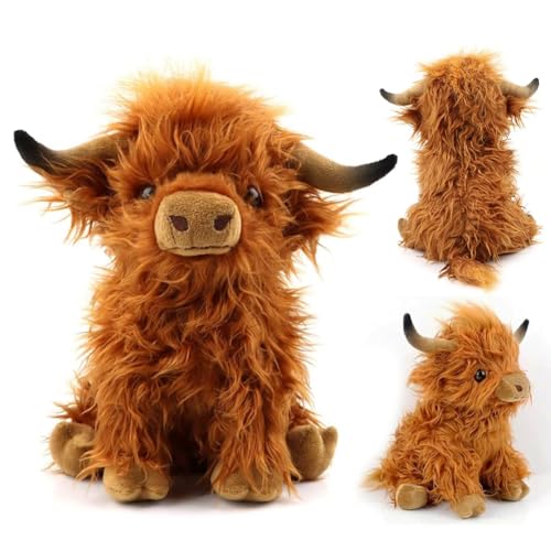 SYTTNUM Hochlandkuh Cow Soft Toy Plush Plüschtier Stofftiere Hochlandkuh Plushie Kuscheltier Kuh Plush Braun Hochlandkuh Cow Für Kinder Party Geburtstag -25cm SYTTNUM Hochlandkuh Cow Soft Toy Plush Plüschtier Stofftiere Hochlandkuh Plushie Kuscheltier Kuh Plush Braun Hochlandkuh Cow Für Kinder Party Geburtstag -25cm von SYTTNUM