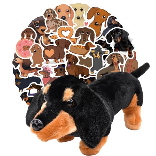 SYTTNUM Niedlicher Kuscheltier Dackel Hund, Realistic Dackel Hund Puppen, Dackel Geschenke Aufkleber, 60 Niedliche Dackel-Hunde-Aufkleber, Realistisches Dackel Hund Weiches Heimdekoration SYTTNUM Niedlicher Kuscheltier Dackel Hund, Realistic Dackel Hund Puppen, Dackel Geschenke Aufkleber, 60 Niedliche Dackel-Hunde-Aufkleber, Realistisches Dackel Hund Weiches Heimdekoration von SYTTNUM
