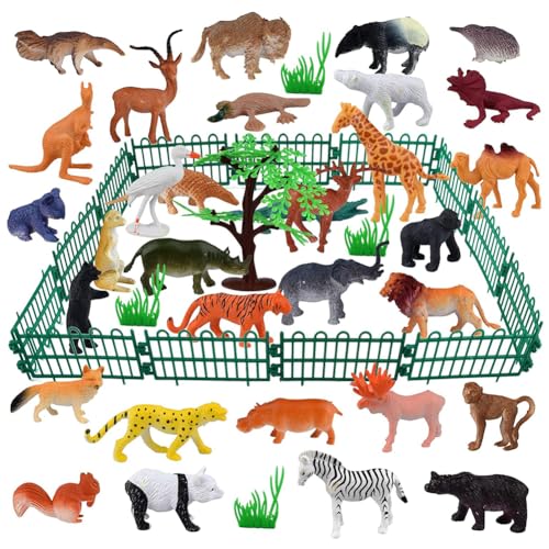 SYTTNUM Tiere Spielzeug,Dschungel Tiere Spielzeug Set,Mini Tierfiguren,Lebensechte Wildtiere,Realistisch Mini Wild Zoo Tiere Figuren Spielzeug SYTTNUM Tiere Spielzeug,Dschungel Tiere Spielzeug Set,Mini Tierfiguren,Lebensechte Wildtiere,Realistisch Mini Wild Zoo Tiere Figuren Spielzeug von SYTTNUM