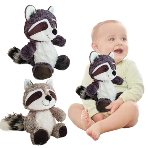 Stofftier Waschbär, Realistische Waschbär Plüsch Spielzeug 2pcs Schmusetier Wasch-bär, Cartoon Anime Stofftier, Geschenk für Freunde und Kinder, Tierische Thematische Party Dekoration Puppen, 28 cm Stofftier Waschbär, Realistische Waschbär Plüsch Spielzeug 2pcs Schmusetier Wasch-bär, Cartoon Anime Stofftier, Geschenk für Freunde und Kinder, Tierische Thematische Party Dekoration Puppen, 28 cm von SYTTNUM