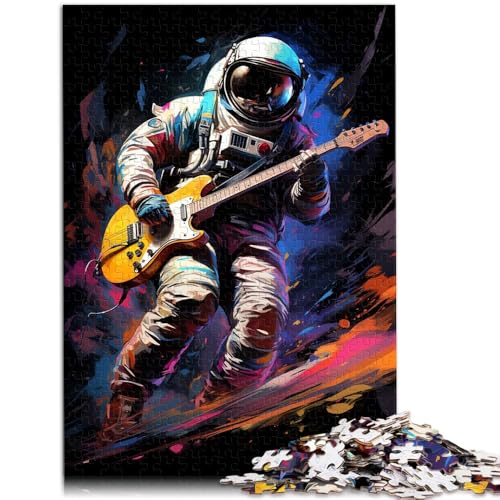 1000-teiliges Puzzle für Erwachsene, Astronaut spielt Gitarre, Entspannungsspiele, 38x52 cm, einzigartige Geburtstags 1000-teiliges Puzzle für Erwachsene, Astronaut spielt Gitarre, Entspannungsspiele, 38x52 cm, einzigartige Geburtstags von SYUNFEI