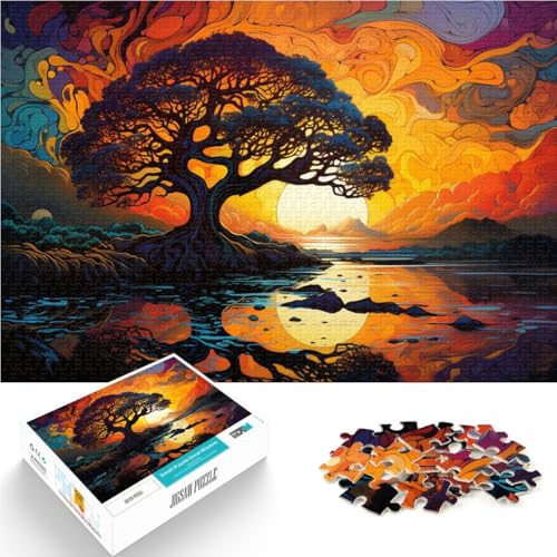 1000-teiliges Puzzle für Erwachsene, Bäume auf Einer Insel bei Sonnenuntergang, Quizspiel, 50x75 cm, Lernspiel für Geburtstag, Weihnachten 1000-teiliges Puzzle für Erwachsene, Bäume auf Einer Insel bei Sonnenuntergang, Quizspiel, 50x75 cm, Lernspiel für Geburtstag, Weihnachten von SYUNFEI