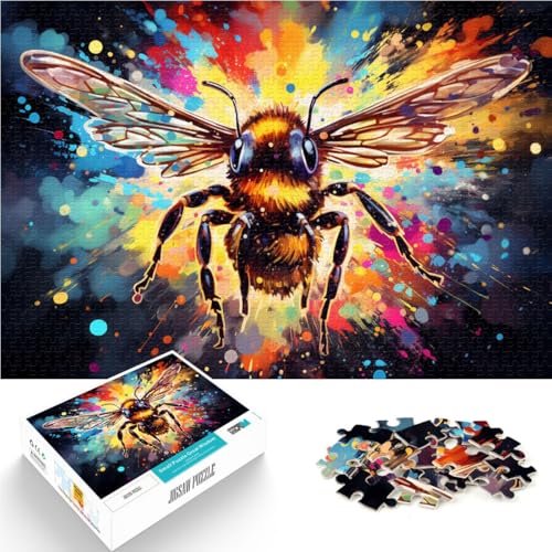 1000-teiliges Puzzle für Erwachsene, Bienenmalerei, Heimdekoration, Wichtelgeschenke,38x52cm, für Teenager ab 14 Jahren von SYUNFEI