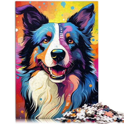 1000-teiliges Puzzle für Erwachsene, Border Collie, Lernspielzeug, 50x75 cm, EIN Kunstwerk für Teenager ab 14 Jahren von SYUNFEI