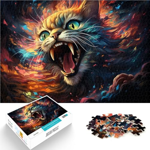 1000-teiliges Puzzle für Erwachsene, Dämonen-Weltraumkatze, Lernspielzeug, 50x75 cm, ganze Familie von SYUNFEI