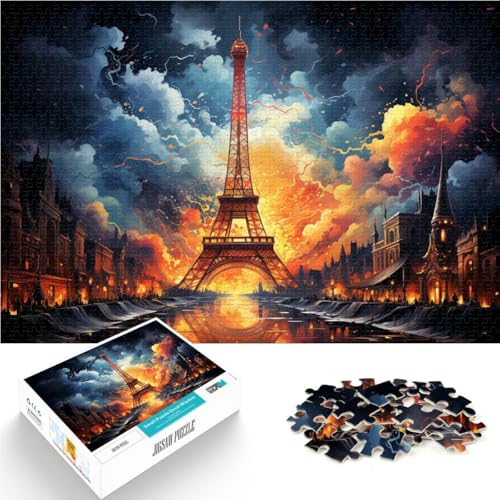 1000-teiliges Puzzle für Erwachsene, Eiffelturm, Lernspiel, Herausforderungsspielzeug, 19,7 x 29,5 Zoll, Lernspiel für Geburtstag, Weihnachten 1000-teiliges Puzzle für Erwachsene, Eiffelturm, Lernspiel, Herausforderungsspielzeug, 19,7 x 29,5 Zoll, Lernspiel für Geburtstag, Weihnachten von SYUNFEI
