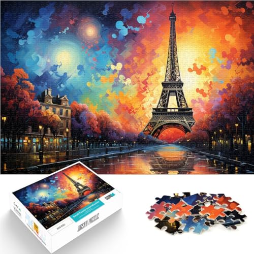 Puzzle mit 1000 Teilen für Erwachsene, buntes Eiffelturm-Quizspiel, Stressabbau, schwierige Herausforderung, 50 x 75 cm, für Jugendliche ab 14 Jahren Puzzle mit 1000 Teilen für Erwachsene, buntes Eiffelturm-Quizspiel, Stressabbau, schwierige Herausforderung, 50 x 75 cm, für Jugendliche ab 14 Jahren von SYUNFEI