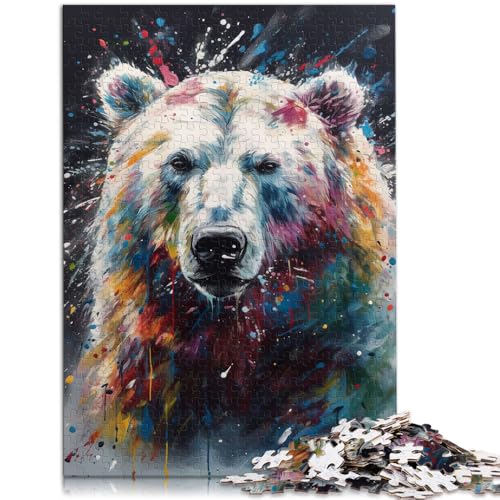 1000-teiliges Puzzle für Erwachsene, Eisbär-Mal-Lernpuzzle, 19,7 x 29,5 Zoll, geeignet für Paare 1000-teiliges Puzzle für Erwachsene, Eisbär-Mal-Lernpuzzle, 19,7 x 29,5 Zoll, geeignet für Paare von SYUNFEI
