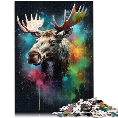 1000-teiliges Puzzle für Erwachsene. Das Quizspiel „Elch malen ganze Familie. 10,27 x 14,96 Zoll für Teenager ab 14 Jahren. 1000-teiliges Puzzle für Erwachsene. Das Quizspiel „Elch malen ganze Familie. 10,27 x 14,96 Zoll für Teenager ab 14 Jahren. von SYUNFEI