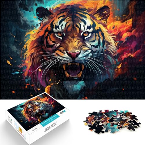 Puzzle für Erwachsene mit 1000 Teilen, Fantasie-Tiger, Denksportaufgabe für einzigartige Geburtstags, 50 x 75 cm, Puzzle für Erwachsene mit 1000 Teilen, Fantasie-Tiger, Denksportaufgabe für einzigartige Geburtstags, 50 x 75 cm, von SYUNFEI
