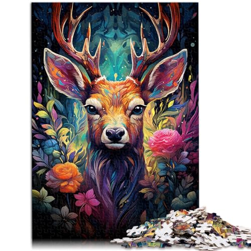 1000-teiliges Puzzle für Erwachsene, Farbmalerei, Hirsch, Spielzeug, Denkspiel, 26 x 38cm, Weihnachts- und Geburtstagsgeschenk für Teenager ab 14 Jahren 1000-teiliges Puzzle für Erwachsene, Farbmalerei, Hirsch, Spielzeug, Denkspiel, 26 x 38cm, Weihnachts- und Geburtstagsgeschenk für Teenager ab 14 Jahren von SYUNFEI