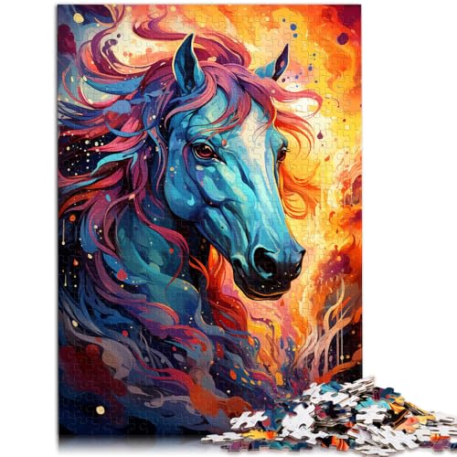 1000-teiliges Puzzle für Erwachsene, Farbmalerei, Pferd, Quizspiel, 26 x 38cm, Geschenkideen für Teenager ab 14 Jahren 1000-teiliges Puzzle für Erwachsene, Farbmalerei, Pferd, Quizspiel, 26 x 38cm, Geschenkideen für Teenager ab 14 Jahren von SYUNFEI